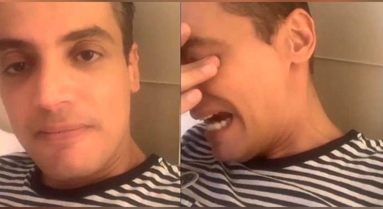 Leo Dias chora e diz que se tornou "um peso" na vida de Lívia Andrade