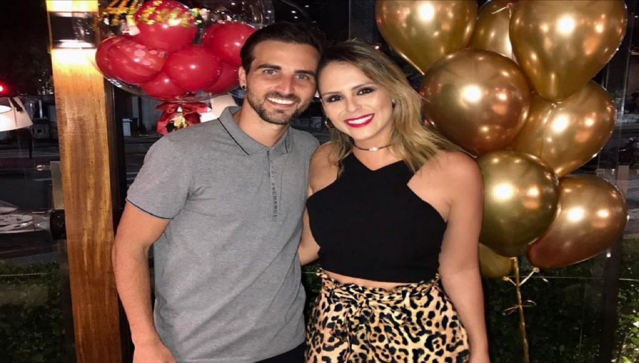Aline Lima, filha de Chitãozinho, e jogador Rafael Longuine se casaram em Campinas