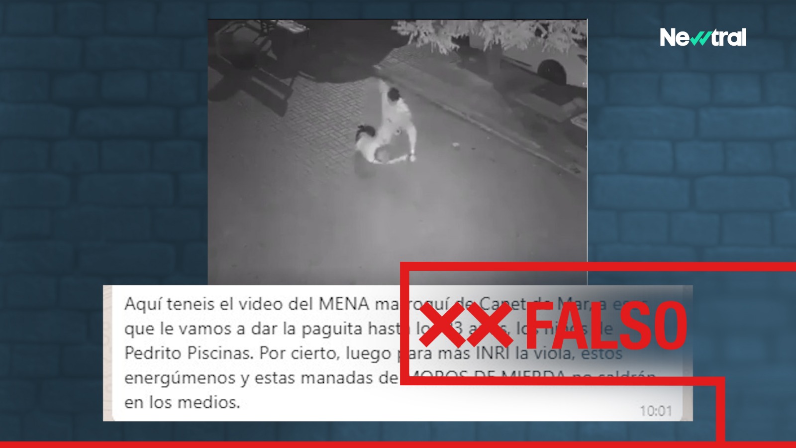 El video que circula por la resde sobre la supuesta agresión en Canet de Mar es falso