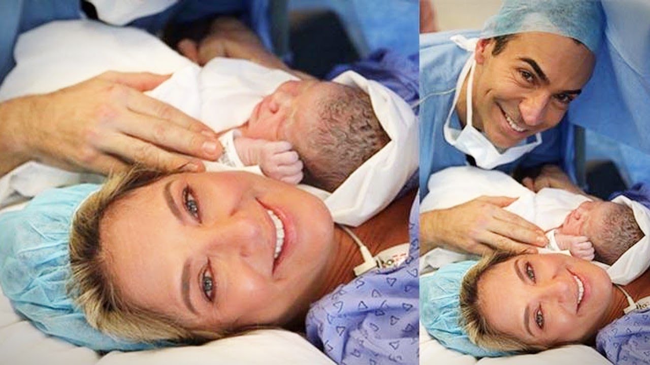 Ticiane Pinheiro e César Tralli postam foto da filha pouco após nascimento