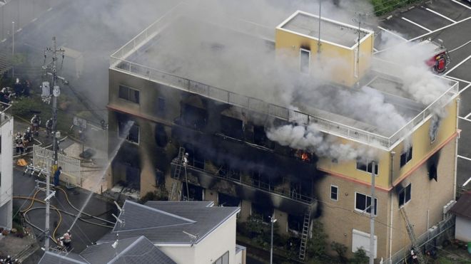 Se incendia el estudio de animación japonés Kyoto Animation y fallecen 33 personas